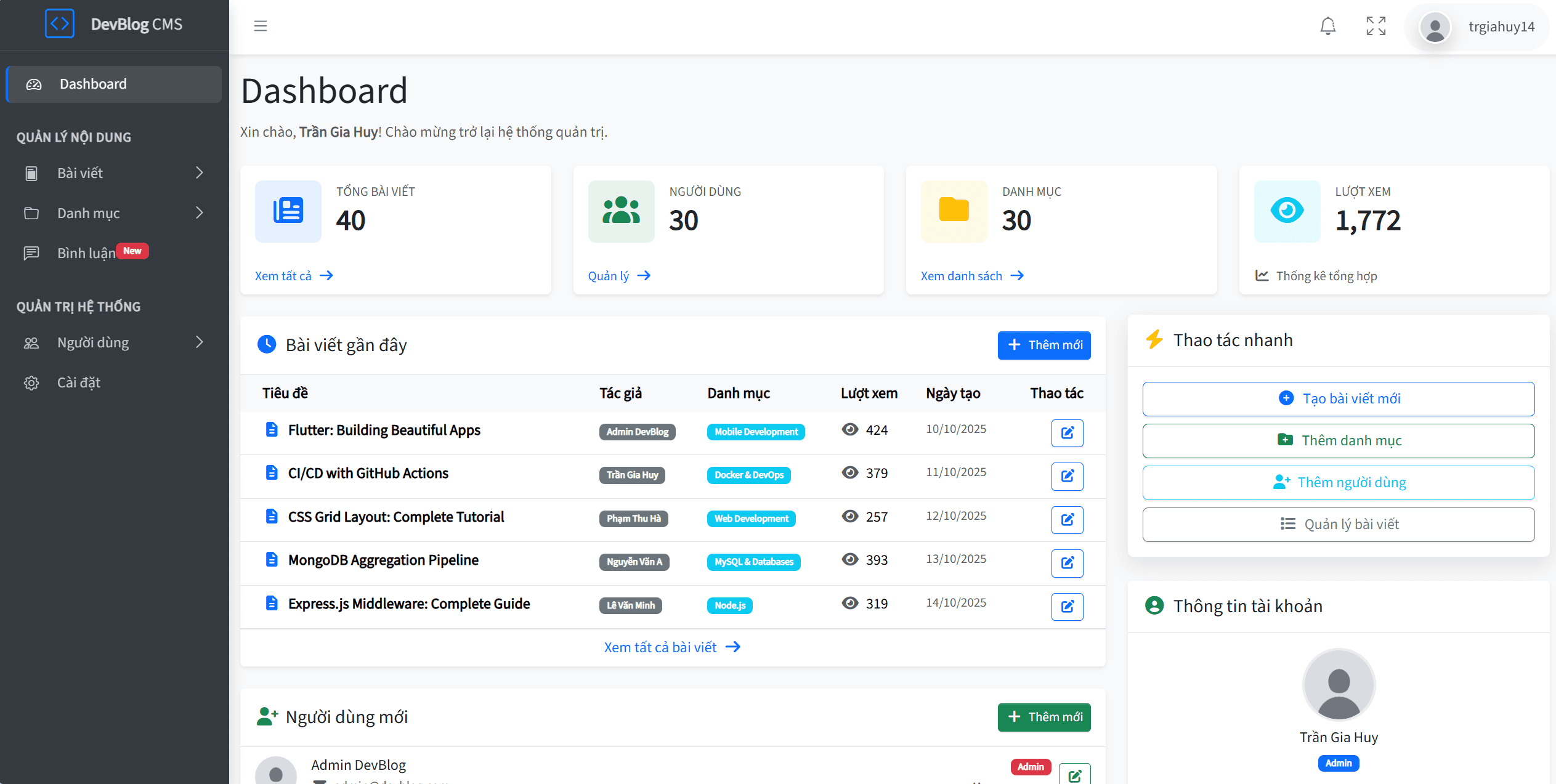 Blog Management System (Pure PHP, MVC Pattern)